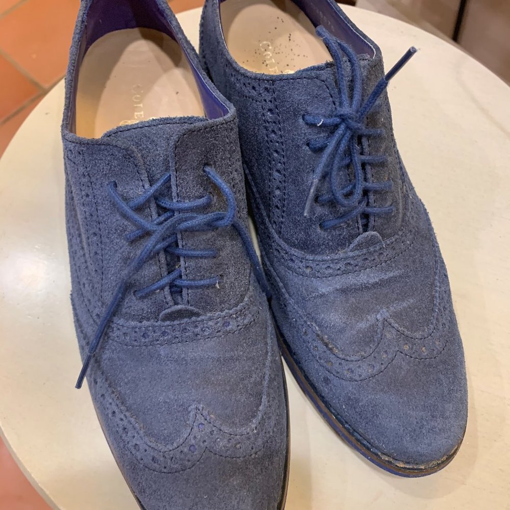 Cole Haan suede laceup oxfords